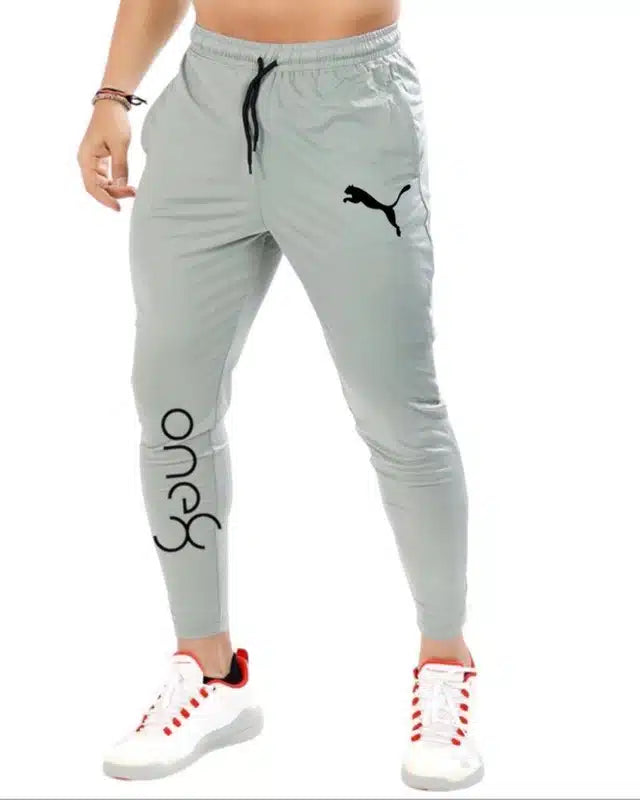 Polyester Track Pant for Men (Grey, 32)