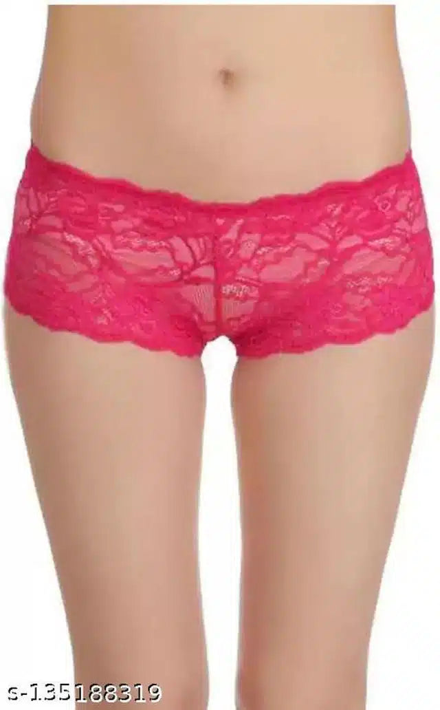 Net Briefs for Women (Pink, L)
