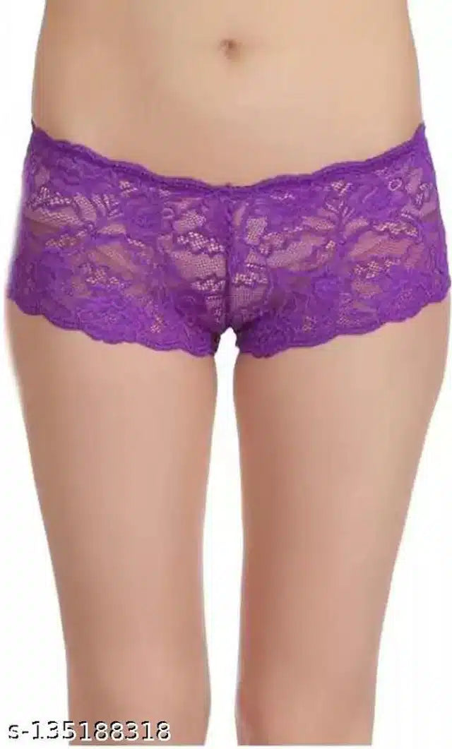 Net Briefs for Women (Purple, M)