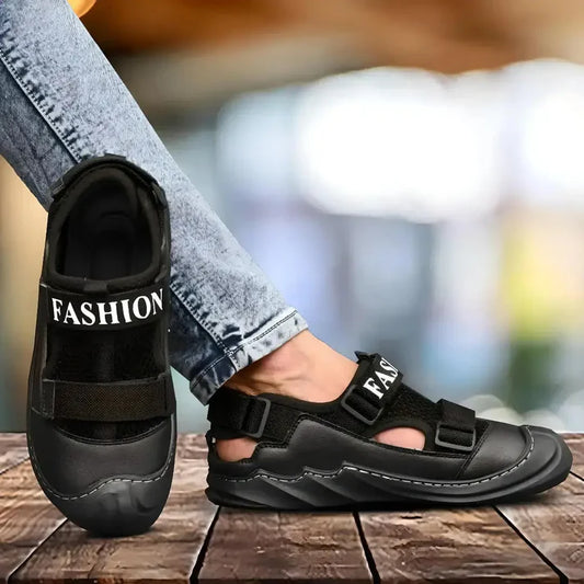 Black Leather Sandal