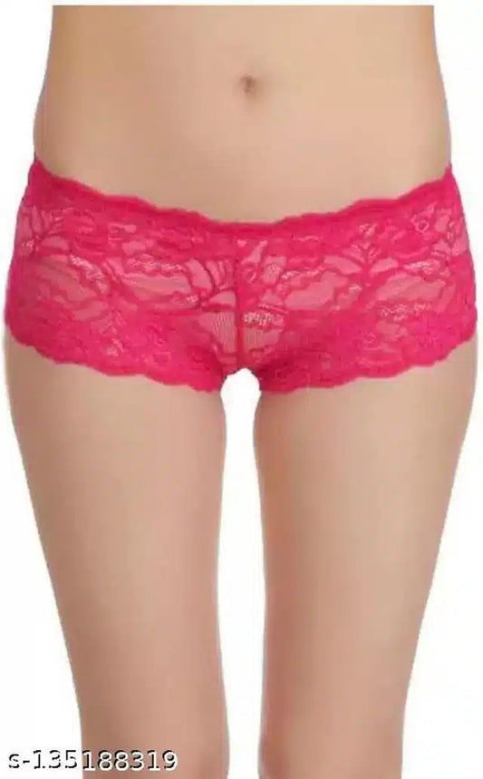 Net Briefs for Women (Pink, L)