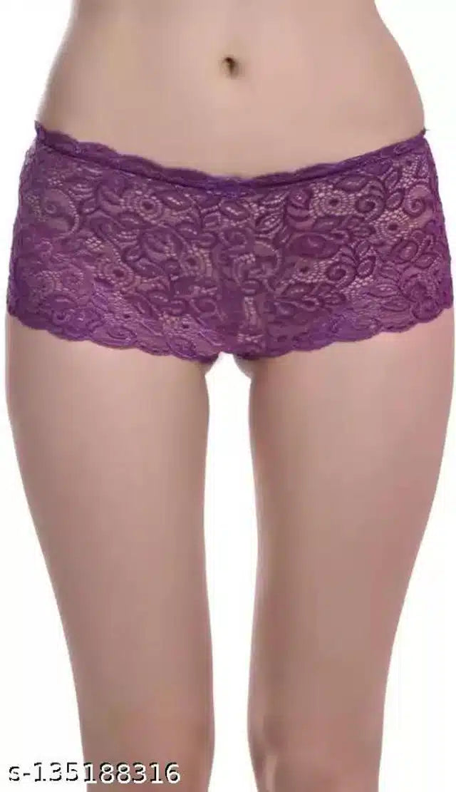 Net Briefs for Women (Purple, 6XL)